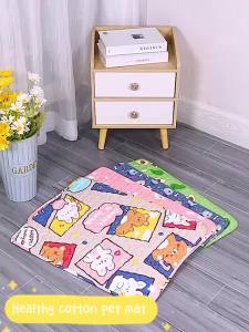 Washable Dog Mat Soft Cotton Pet Blanket Puppy Pad Comfortable Sleeping Bed Cover for Dogs Cats All Season Use Pet Supplies
