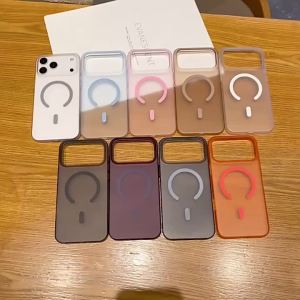 Original Matte Clear Magnetic For Magsafe Case For iPhone 17 Air 16 15 14 13 12 11 Pro Max Plus 16E X XS XR Shockproof PC Cover