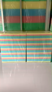 ฟองน้ำฉาบปูน ฟองน้ำสีรุ้ง ฟองน้ำล้างรถ หนา 1 นิ้ว เกรด A ตราปลาทอง 100 แผ่น/แพ็ค ทนทาน ส่งไว