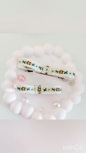 กิ๊บติดผม กิ๊บหนีบผมรูปโบว์ผ้าลูกไม้ คลิปหนีบผมทำงาน