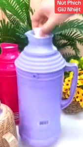 NÚT ĐẬY PHÍCH NƯỚC NÓNG THAY THẾ COMBO 3 CÁI | THÂN SILICONE TRẮNG NHIỀU GỜ MẶT INOX KHẮC SUS 304