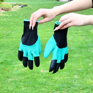 ถุงมือขุดดินทำสวน ถุงมือปลูกต้นไม้ สำหรับใช้ขุดหลุมปลูกต้นไม้ ตกแต่งสวน พรวนดินถุงมือ