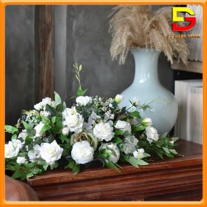 Giỏ Hoa Giả Lẵng Hoa Trang Trí Cao Cấp Trang Trí Quầy Lễ Tân Sự Kiện Cuộc Họp Hội Nghị DG-166
