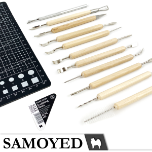 Alat Ukir / Pahat Seni Patung / Pot Tanah Liat Polimer / Keramik / Lilin / Dekorasi Kue / Pottery / Polymer / Ceramic Clay / Wax / Plaster / Cake Frosting Sculpting / Modeling / Carving Tools Samoyed SCTS-H11