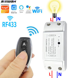 16A WiFi Tuya Timer Smart Switch Wireless Remote Control Switch Compatible Smart Life App Alexa Google Home