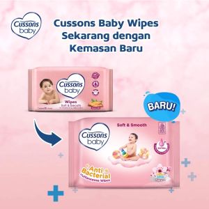 Cussons Baby Wipes Soft & Smooth -Tisu Basah Bayi 45s X3