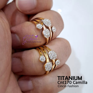 Cincin Titanium Ori Camilla Mata Elegan Perhiasan Fashion Kualitas Premium Awet Bisa dipakai sehari-hari anti luntur cnt170