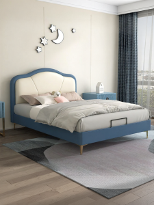 Airland | Modern Luxury Kids Cartoon Solid Wood Leather Single Bed 1.2m