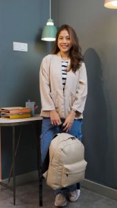 Flashee Tas Ransel Kulit Basic Leather Backpack Tas Sekolah Serbaguna Tas Backpack Muat Laptop