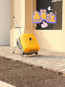 HENDO 20Inch Kids Luggage Foldable Trolley Baby Stroller Travel Bag Wheels Childrens Seat Ride-on Portable Luggage