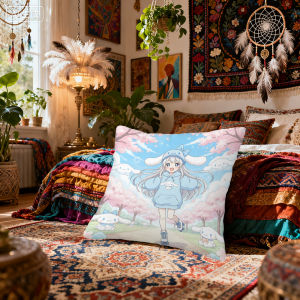 Sanrio | Sanrio Cinnamoroll Pillowcase toon Gift Cushion Cover Bedroom Home Sofa Chair Seat Decor pillow case