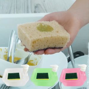 Satu Keluarga Tempat Sabun Cuci Piring Petak 2IN1 650ML C1001 Soap Pump Dispenser Sabun Cair dengan