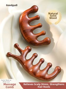 Goodgudi | Scalp Massaging Comb Sandalwood 5 Teeth