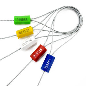 1000 pcs Custom Numbered Security Cable Seals Steel Wire Shipping Seals Door Lock Anti Tamper Metal Zip Ties