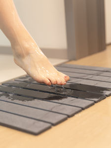 Foldable Hardboard Silicon Dendroid Bath Mat Quick Dry Non Slip Natural Bathroom Absorbent Stone Floor Rug Home Nordic Style