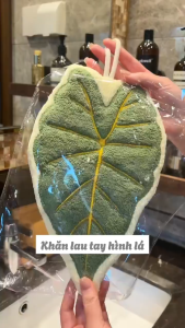 Khăn Lau Tay Hình Lá Trang Trí Nhà Tắm – Thấm Nước Nhanh Mềm Dễ Giặt