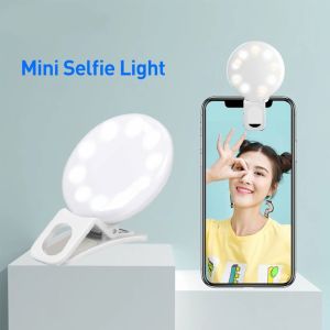 Ringlight Lampu Selfie Mini 3 Mode Smart Phone LED Flash Light USB MiniQ