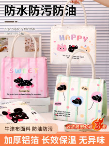 Thickened Aluminum Foil Insulated Bag Cartoon Handheld Student Lunchbox Waterproof Heat Preservation Cold Storage Bento Bag