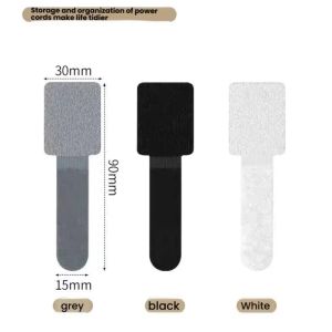 Peel and Stick Cable Clips Reusable Velcro Cable Ties Self Adhesive Cord Management Organizer for Power and Data Cables