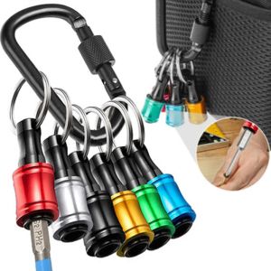 Screwdriver Bit Holder 1/4 Inch Hex Shank Screwdriver Keychain Extension Bar Screwdriver Bits Convertor Drill Bit Holder