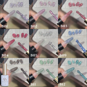 MIANEL 12ML Summer Nails 2025 Explosive Diamond Gel Nail Polish Summer Diamond Crystal Stone Nail Polish Blue Nails Red Nails