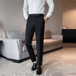 Business Casual Mens Suit Set Wedding Best Man Formal Wear Spring Autumn Top Quality Standard Fit Two Button Single Row