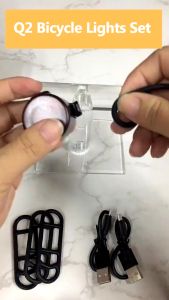 Bicycle Light USB Rechargeable Waterproof Bike Warning Light for MTB Tail Light Cycling Headlight