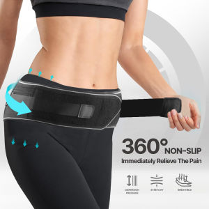 1PCS SI Belt with Extra Support Stays - Relief for SciaticaHip & Lower Back Pain - Adjustable Compression Wrap for Women & Men