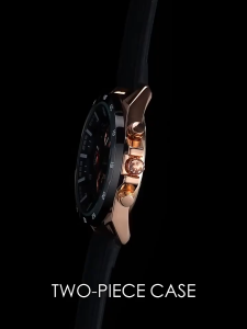 Top Men Watch Sports Style 46mm Large Leather Racing Style Casual Fashion Black Rose Gold Calendar Quartz Watch