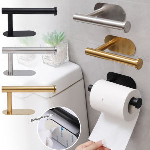 ชั้นวางผ้าขนหนูกระดาษสแตนเลส304 แบบไม่เจาะติดผนัง ชั้นวางแบบชิ้นเดียวสำหรับห้องน้ำชั้นที่ยึดกระดาษฟิล์มในครัว