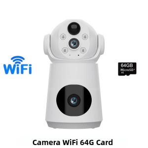 Camera Trong Nhà WiFi 4K 8MP Camera Kép Màn Hình Kép Máy Giám Sát Trẻ Em Với Tầm Nhìn Ban Đêm V380 Pro Mini Camera An Ninh CCTV Pin Tiết Kiệm Năng Lượng