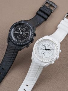 สายนาฬิกายางซิลิโคน MoonSwatch Snoopy Aurora Lava Blue สายนาฬิกาแฟชั่น สายรัดนาฬิกาแบบหนัง สายรัดนาฬิกาแบบหนังสังเคราะห์