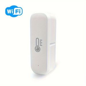 Tuya WiFi Temperature and Humidity Sensor Indoor Humidity Sensor Battery Powered APP Monitoring For Alexa Google Home Voice