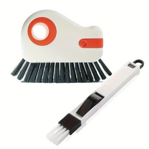Window Track Cleaning Brush Set Plastic Corner Gap For Kitchen Bathroom Door Groove Tools Washing Basket Produce Bowl