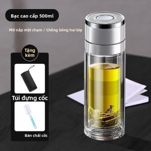 PAKCHOICE | Tách Trà Du Lịch Mở Một Nhấn Cách Nhiệt Kính Đôi Dành Cho Nam