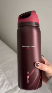 Owala FreeSip 24oz / 32oz Black Cherry Stainless Steel Water Bottle Insulated Leak Proof BPA-Free