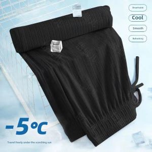 Ice Silk Wide Leg Pants Womens Summer Thin High Waist Casual Pants Slimming Small Size Comfortable Fit Korean Style Commute