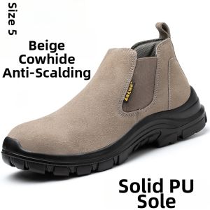 Anti Smash Puncture Insulation Work Safety Shoe Steel Toe High Top Easy Slip On