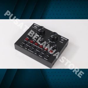 BERGARANSI TaffSTUDIO sound card v8 Bluetooth External Audio USB Soundcard Live Broadcast Mic V8S