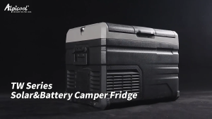 Alpicool TWW 35L/45L/55L Portable Solar Fridge Freezer Wheels Handle Car Fridges with Removable Battery Solar Power Charge DC12/24V 220V