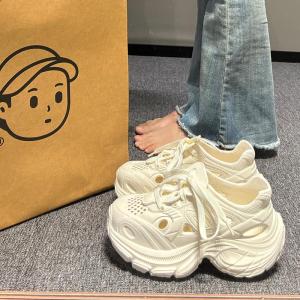 EVA Material Breathable Slip-On Shoes Womens Summer Outdoor Wear Thick Bottom Heightening Anti-Slip Toe Cover Sandals