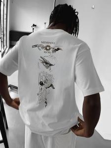 Hot selling new summer mens personalized character print breathable and comfortable round neck T-shirt outdoor casual top