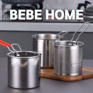 หม้อทอด หม้อทอดสแตนเลสพร้อมตะแกรงทอด หม้อกรองน้ำมัน หม้อและกระทะ กระทะทรงลึก หม้อต้มอาหาร หม้อลึก หม้อทรงลึก เครื่องใช้ไฟฟ้าในครัวขนาดเล็ก หม้อทอดพร้อมตัวกรอง หม้อทอดเฟรนช์ฟรายส์ หม้อทอดไก่ หม้อทอดน้ำมันอเนกประสงค์สำหรับเฟรนช์ฟรายส์ ไก่ป๊อปคอร์นนักเก็ตไก่