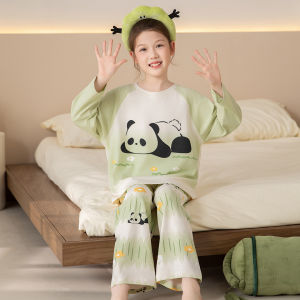 QIANSHUIMILU | Long Sleeve Thin Cotton Girls Pajamas