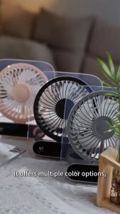 Lightweight Type-C Fast Charging Desktop Fan with Battery Level Digital Display - Ultra-Quiet 180° Adjustable & Foldable Design Digital Power Display Ideal for Home Office & Travel Use Office Airflow|Adjustable Airflow|Rechargeable Fan