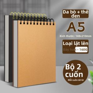 Sổ Vẽ Nhỏ Gọn Bìa Cứng Kèm Lò Xo Kích Thước A5