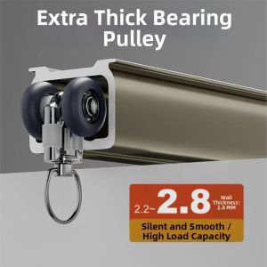 Aluminum Thick Track Dual Rails Bearing Wheel