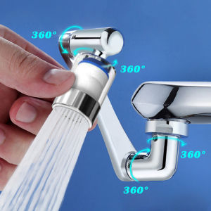 1080° Rotatable Extension Faucet Sprayer Head Water Tap Nozzle Universal Bathroom Tap Extend Adapter Aerator 2 Spray Modes