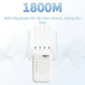 Bộ Mở Rộng Sóng WiFi 6 Regaton 1800Mbps Bộ Lặp Tín Hiệu Không Dây Băng Tần Kép 6 Ăng-ten Bộ Tăng Cường Tín Hiệu Có Độ Lợi Cao Với Cổng Ethernet