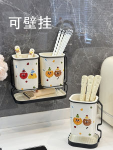 Premium Quality Wall-Mounted Spoon And Chopsticks Storage Box Draining Bowl Home Kitchen Dining Utensil Rack New 2025 Model